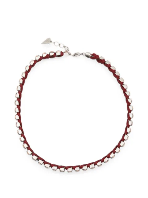 Forte Forte crystal-embellished braided necklace Red 15182MYJEWEL