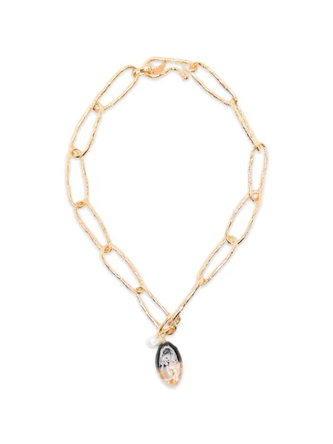 Forte Forte glass-pendant pearl-detail necklace Gold 15158MYJEWEL
