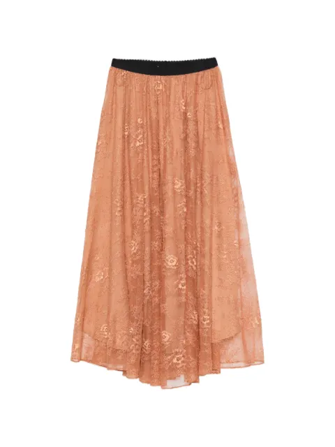 Forte Forte Chantilly lace-detail midi skirt Neutrals 15097MYSKIRT