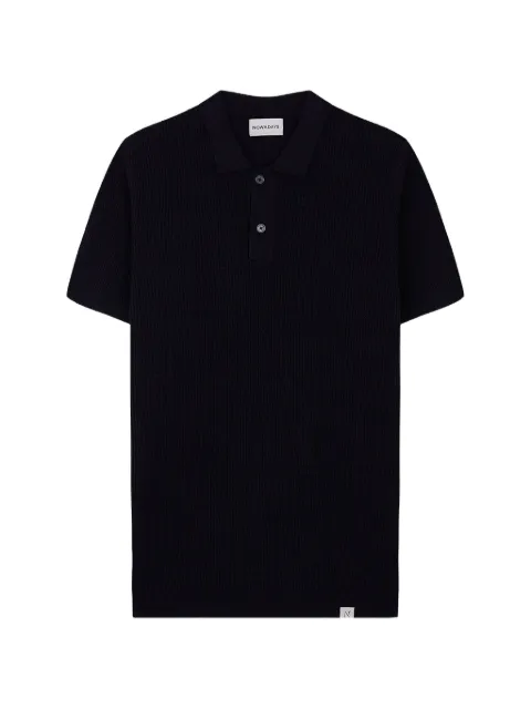 NOWADAYS waffle-knit polo shirt Blue NOS038