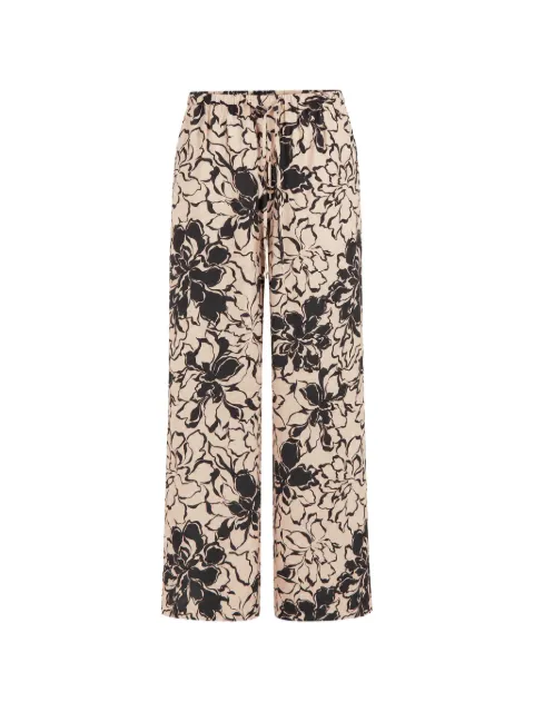SOLAQUA Giulia floral-print trousers Neutrals 9085