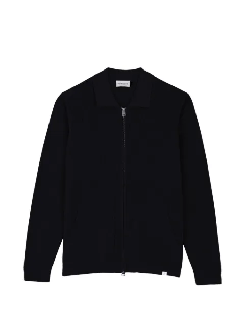NOWADAYS ribbed-knit zip-up cardigan Black NAM0208D1