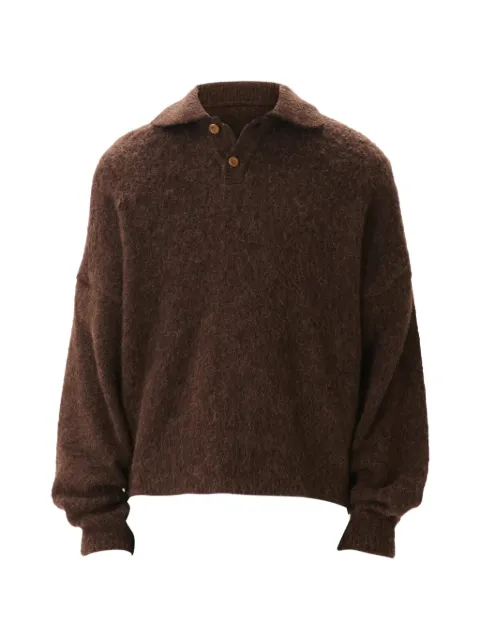estudio niksen polo-collar sweater Brown 2003