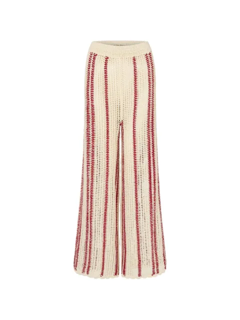 All That Remains Suki crochet-knit flared trousers Neutrals ATRSS26003