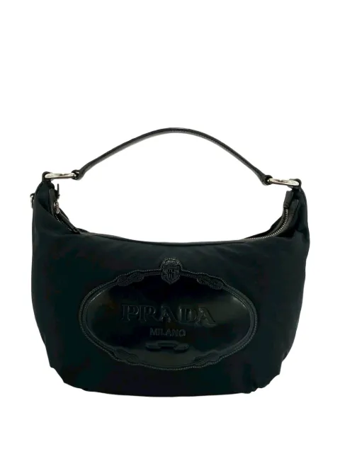 Prada Pre-Owned 2000-2015 Canapa Logo Tessuto hobo bag Black 8ZJGT8IAC1RMUW2U