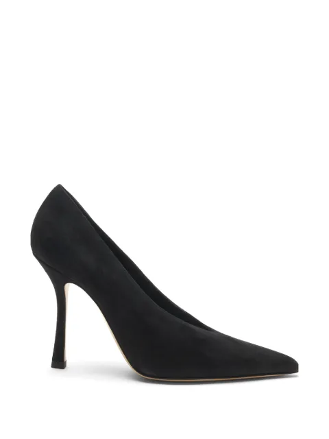 Casadei Nina asymmetrical suede pumps Black 1F070C1001CAMOS