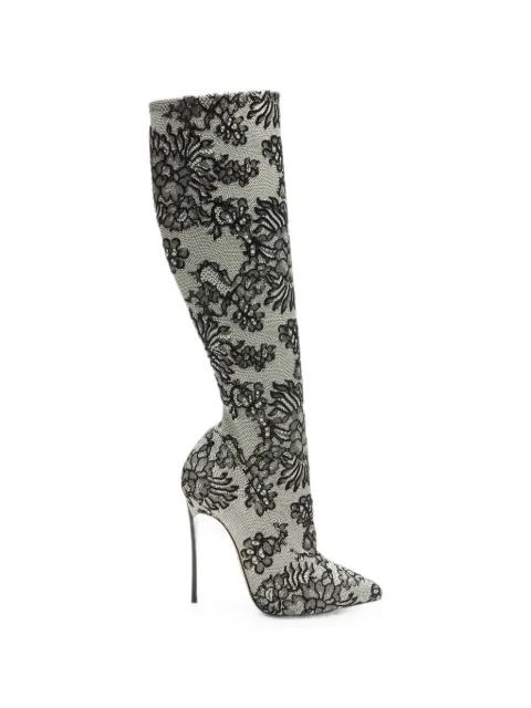 Casadei Blade Pandora lace-effect boots Grey 1S429C120TPANDL