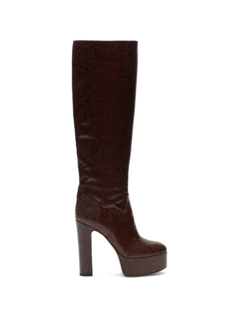 Casadei Patty python-print boots Brown 1S381A1301BASIL