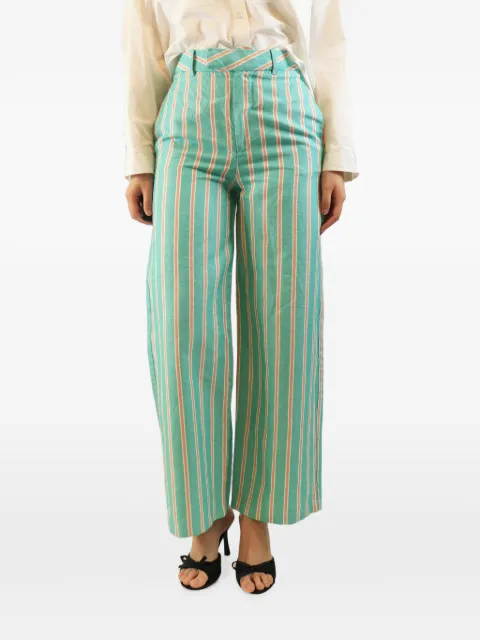Sister Jane striped high-waisted trousers Green GREENSTRIPEDTROUSERS