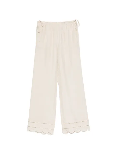 The Garment Darling scalloped-edge side-tie trousers Neutrals 22460