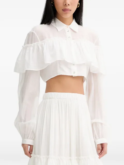 Aniye By Carmen ruffled cropped shirt White 185144
