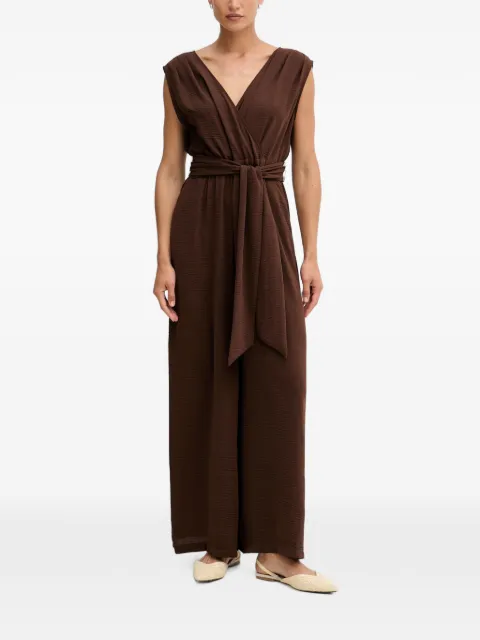 Joseph Ribkoff belted wrap jumpsuit Brown 262104