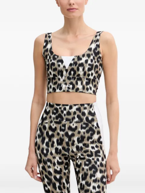 Fusalp Biarra leopard-print sports bra Neutrals J1110