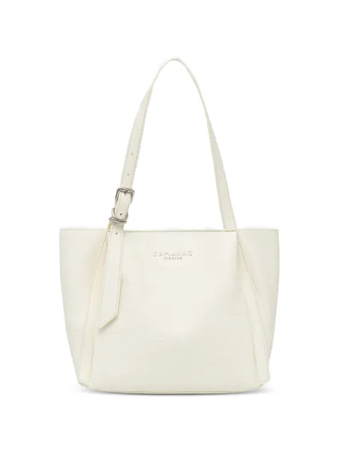 ERMANNO FIRENZE logo-lettering pebbled-leather tote bag Neutrals 12402112