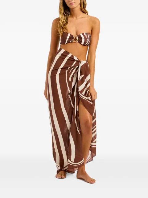 Seafolly Coastline striped sarong Brown 55539SG