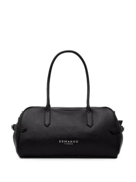 ERMANNO FIRENZE logo-plaque pebbled shoulder bag Black D48ES010E2H