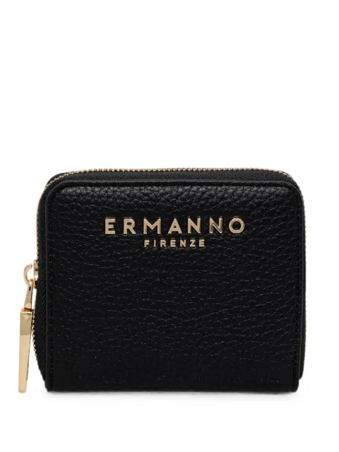ERMANNO FIRENZE logo-plaque pebbled wallet Black 12600419