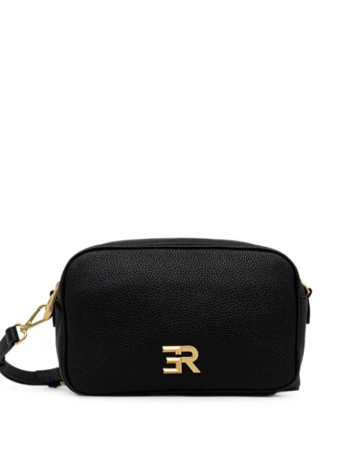 ERMANNO FIRENZE logo-plaque pebbled shoulder bag Black 12401934