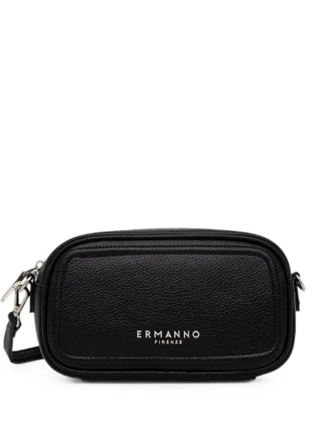 ERMANNO FIRENZE logo-plaque pebbled crossbody bag Black 12402143