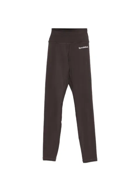 Sporty & Rich logo-print high-waisted leggings Brown PA002711300BR