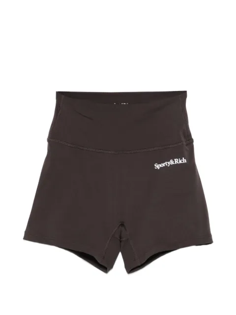 Sporty & Rich logo-print stretch-design shorts Brown SH058711300BR