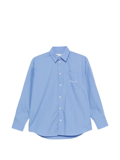 Sporty & Rich logo-embroidered chest-pocket shirt Blue SI006711329BL