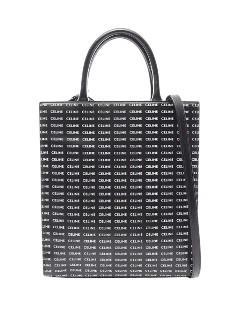 Celine Pre-Owned 2010-2026 Small Logo Vertical Cabas Tote satchel Black 0JWT3PPQTMRX6Y35