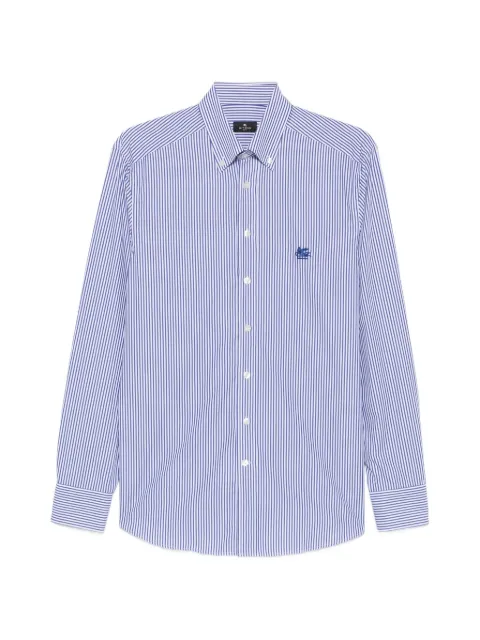 ETRO striped logo-embroidered shirt White MRIB0004AC11J