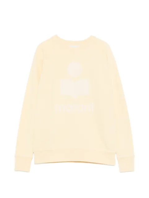 MARANT ÉTOILE Millyny flocked-logo sweatshirt Yellow SW0160FAD1M04E