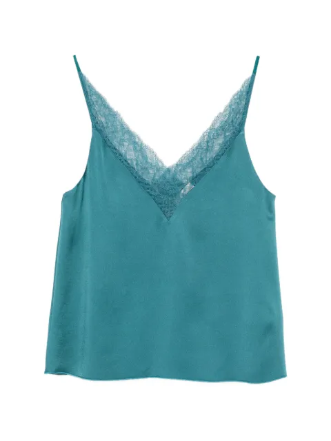 Forte Forte lace-trim top Blue 15068MYTOP