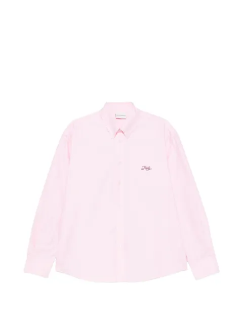 Drôle De Monsieur boxy embroidered-logo shirt Pink MSH271CO320