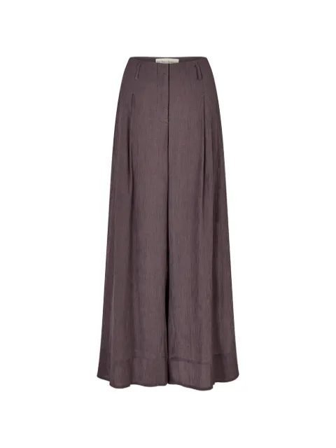 All That Remains Lennon pleated palazzo pants Purple ATRSS26018CAROB