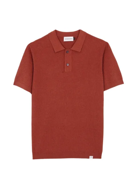NOWADAYS fine-knit polo shirt Orange NAM1205D3
