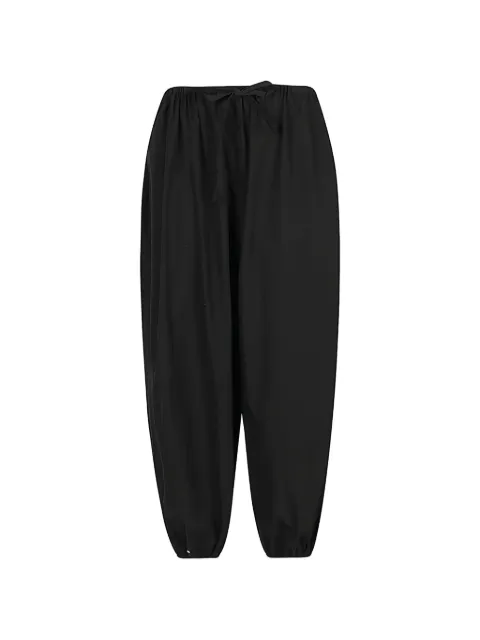 mizuiro ind tapered-leg elasticated-hem trousers Black 126009299