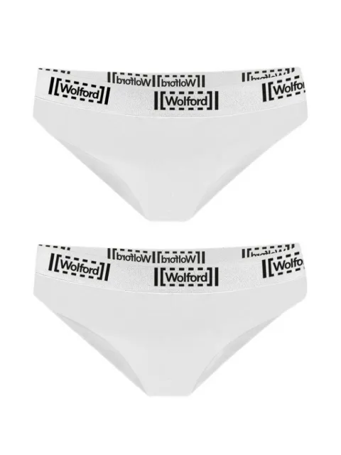 Wolford Pure logo-waistband briefs (set of two) White 516157526