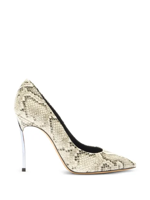 Casadei Blade python-print pumps Neutrals 1F915W100MC3088