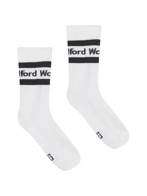 Wolford logo-knit ribbed socks White 450468222