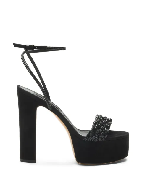 Casadei Godyva crystal-embellished sandals Black 1L482C1301C3074