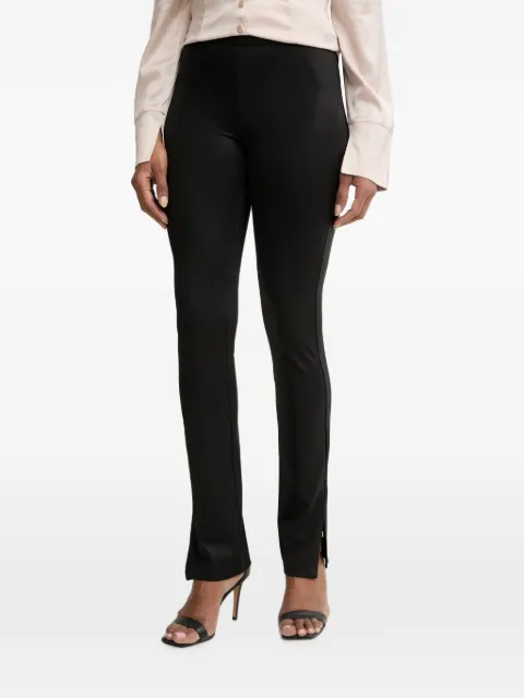 LIU JO slit-detail coated-finish leggings Black TA6013J3831