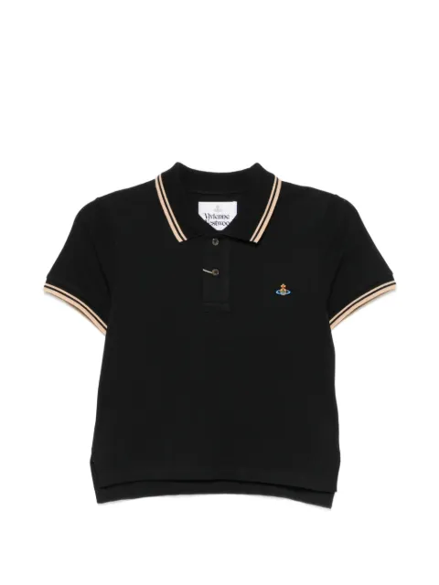 Vivienne Westwood Orb-embroidered polo shirt Black 1H010005J00AU