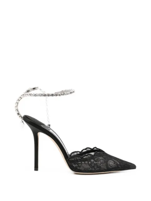 Jimmy Choo Saeda floral lace pumps Black SAEDA100GQV