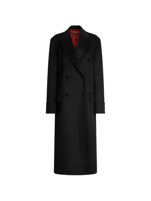 Dolce & Gabbana cashmere double-breasted coat Black F0W8UTHU2BX