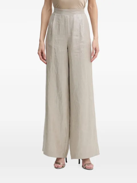 Joseph Ribkoff metallic-effect palazzo pants Neutrals 262947