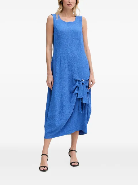 Joseph Ribkoff textured bow-detail midi dress Blue 262172