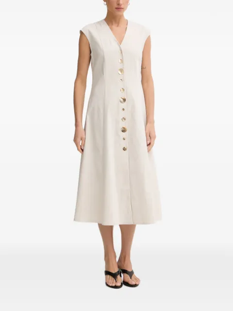 Joseph Ribkoff button-up sleeveless midi dress Neutrals 262129