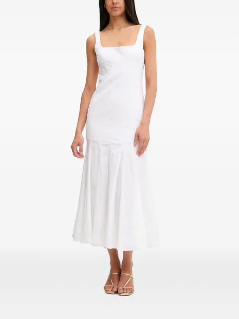 Bardot Lolita pleated panelled midi dress White 60327DB