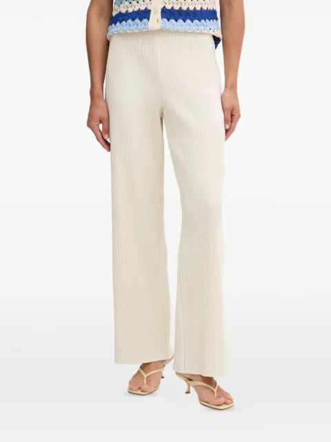 Joseph Ribkoff ribbed wide-leg trousers Neutrals 254006