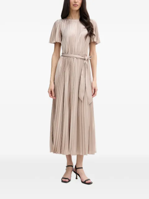 Joseph Ribkoff pleated belted midi dress Neutrals 261752