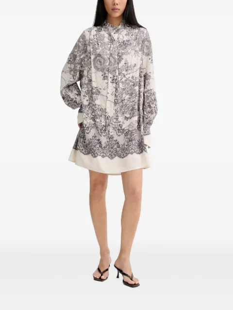 Blugirl lace-print mini dress White RA6130T523A