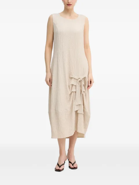 Joseph Ribkoff crinkle-effect ruffled midi dress Neutrals 262172